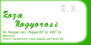 roza mogyorosi business card